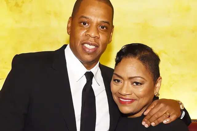 Venida Browder with Jay Z, who is producing a docu-series about her son, earlier this month